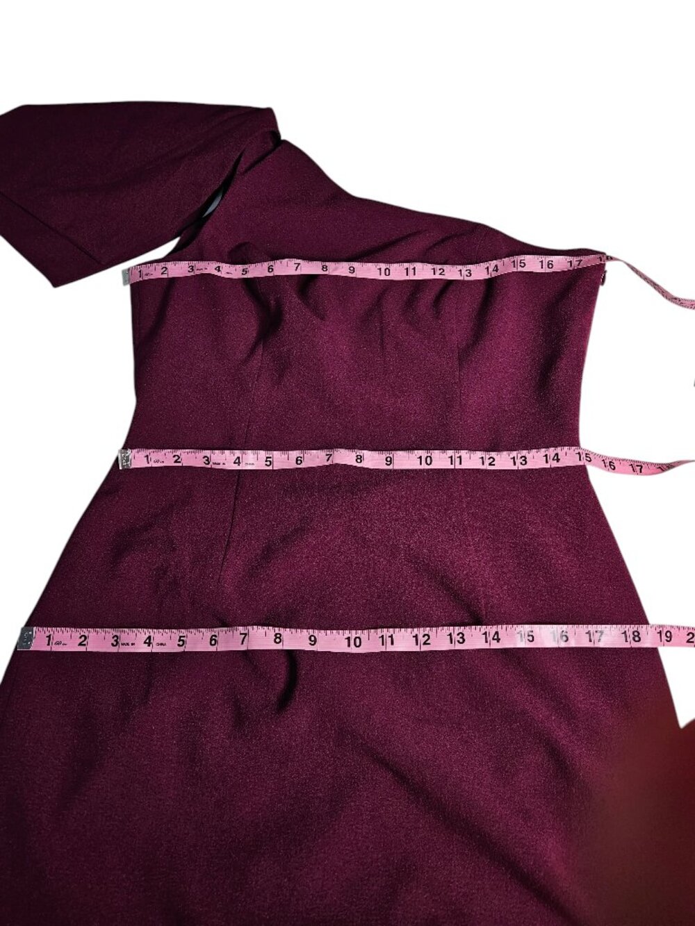 Dress the Population Tiffany One Shoulder Bow Midi Sheath Dress, Large, NWT - Picture 7 of 14